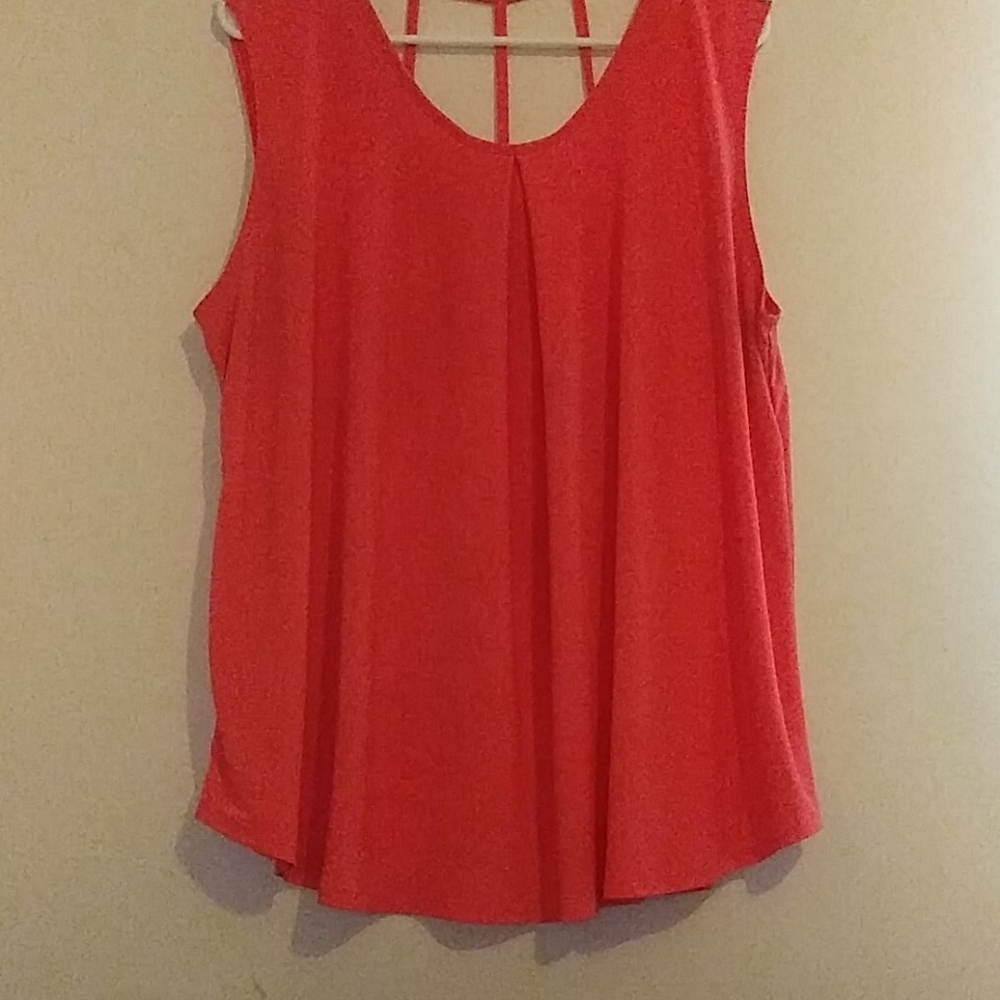Orange sleeveless top